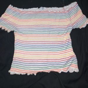 Rainbow crop top